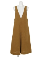 リネンサロペット/BROWN MID