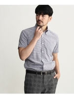 ギンガムボタンダウンカラーシャツFabric by COOLMAX?/ブルー(294)