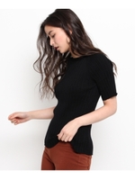 バックデザインリブニットプルオーバー/ピンク(072)