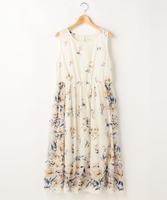 フラワープリントノースリワンピース