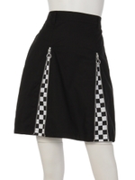 ZIPチェッカースカート/ベージュ