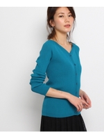 リブニットラグランカーディガン/ピンク(072)