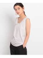 カラーネップ天竺タンクトップ/ライトグレー(411)