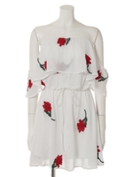 Fly patternエンブロオフショルOP/WHT