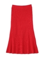 《BLANCHIC》アイレットリブスカート/レッド(100)