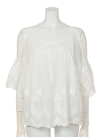 【chille anap】肩あき刺繍トップス/WH