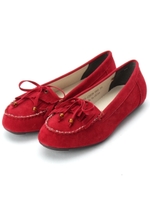 スウェード調モカシン/レッド系(065)