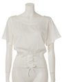 フリルSLVコルセットTOP/WHT
