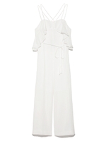 コットンキャミフリルオールインワン/BLK