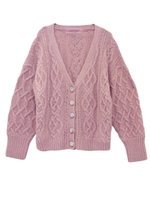 ケーブルニットカーデ/black