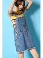 【AZUL by moussy】Denimサロペット/BLU