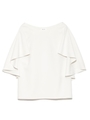 フレアースリーブブラウス/WHT
