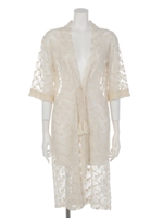 チュールエンブロイダリーガウン/O/WHT