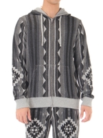 【AZUL by moussy】チマヨパイルパーカー/柄GRY