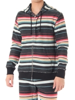 【AZUL by moussy】マルチボーダーZIPパーカー/Multi_1