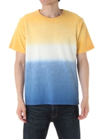 【AZUL by moussy】段染めクルーネック半袖T/M/YEL