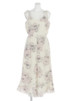 【chille anap】花柄デザインオールインワン/WH