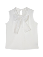 オーガンジーリボンノースリーブ/ブラック