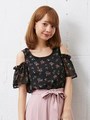 花柄肩開き/ＴＯＰＳ/オフホワイト