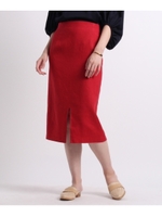 リネンスリットスカート/ワインレッド(063)