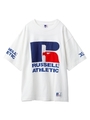 X-GIRL X RUSSELL ATHLETIC BIG LOGO TEE/ホワイト