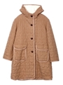 HEART QUILTED COAT/ベージュ