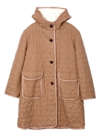 HEART QUILTED COAT/ベージュ