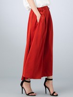 【Marie Hill】アンクルベルト付スリットワイドパンツ/ベージュ