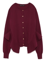 オーガニックコットンカシミヤカーディガン/NVY