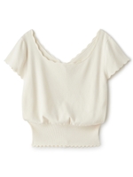 スカラ2wayシンプルトップス/キャメル