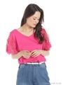 スリーブレース2WAYトップス/ピンク