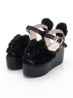 ファーサンダル/ホワイト