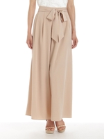 ベルト付きワイドパンツ/ベージュ