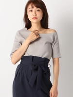 ワンショルダーTシャツ/ネイビー