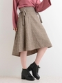 【WEB限定価格】脇リボンフレアースカート/ピンク