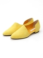 [GREED]OPEN SUEDE SHOES Flat/YELLOW