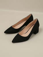 MORE11月号掲載/ブロックヒールポインテッドパンプス/オレンジ