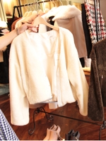 トイプーノーカラーブルゾン/レンガ