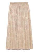 光沢プリーツスカート/GRN