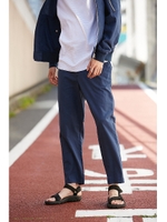 【AZUL by moussy】綿麻イージーパンツ/NVY