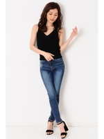 ストレッチデニムスキニーパンツ/NAVY