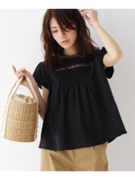 レース使いダンガリープルオーバー/オフホワイト(003)