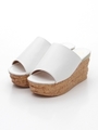 厚底ウエッジサンダル/ホワイト