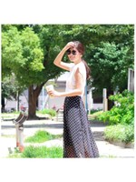 サイドレースアップリボンTシャツ/ホワイト