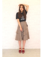 ティアードグレンチェックＳＫ/グレーグレンチェック1(021)