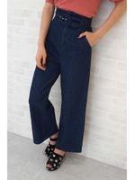 ハイウェストデニム/ネイビー(120)