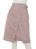 フェイクスエードラップ風タイトスカート/ピンク