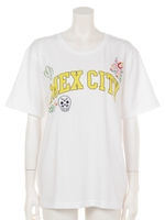 CITY FLOWER カレッジ Tシャツ/WHT