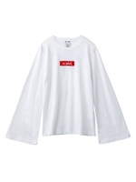 FLARE SLEEVE BOX LOGO L/S TEE/ホワイト