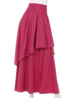 ティアードロングスカート/ピンク